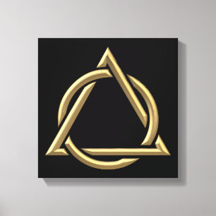 Golden "3-D" Holy Trinity Symbol Canvas Print