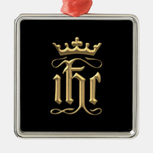 Golden "3-D" IHC with Crown Metal Tree Decoration