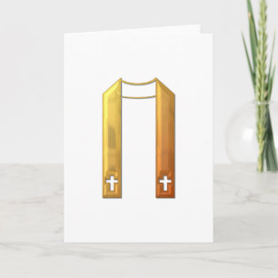 Golden "3-D" Liturgical Stole Card