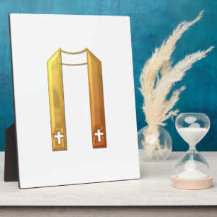 Golden "3-D" Liturgical Stole Plaque