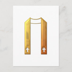 Golden "3-D" Liturgical Stole Postcard