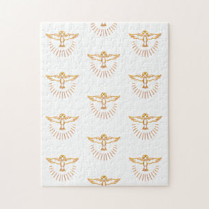 Golden 3-D Look Ascent of The Holy Spirit Jigsaw Puzzle