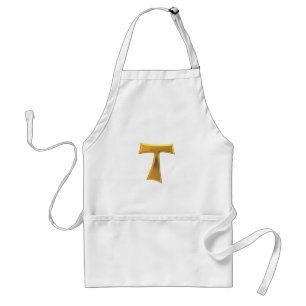 Golden 3-D Look Franciscan Tau Cross Standard Apron