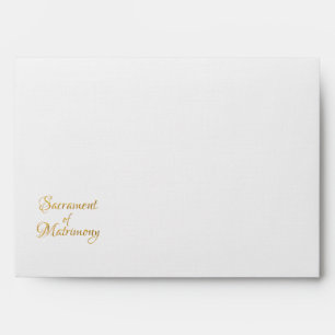 Golden 3-D Look Sacrament of Matrimony Envelope