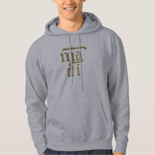 Golden "3-D" Mother of God (Ma Di) Symbol Hoodie