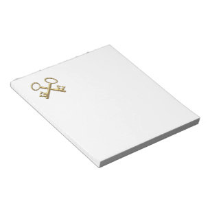 Golden "3-D" St. Peter's Keys Notepad