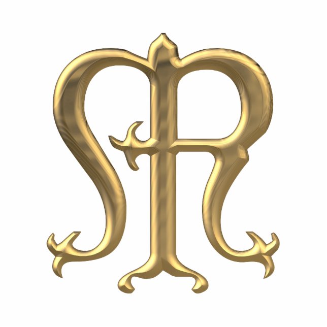 Golden "3-D" Virgin Mary Symbol Standing Photo Sculpture (Front)