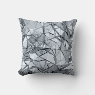Golden 3D Metal: Geometric Background Cushion
