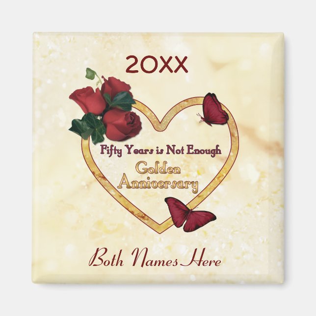 Golden 50 Anniversary Magnet (Front)