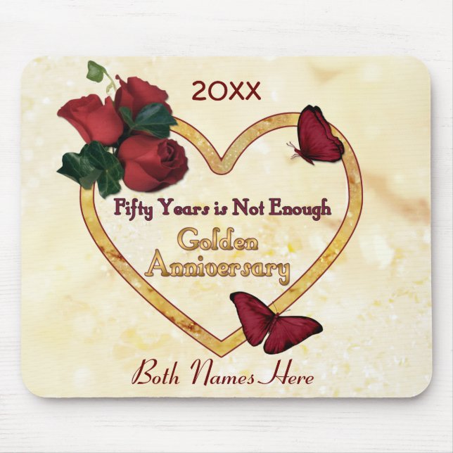 Golden 50 Anniversary Mouse Mat (Front)