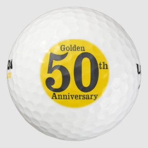 Golden 50th Anniversary Golf Ball