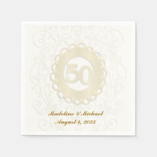 Golden, 50th Anniversary Napkin