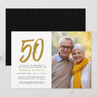 Golden 50th anniversary photo party