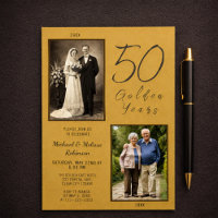 Golden 50th Anniversary Then Now Photo