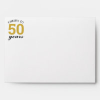 Golden 50th Wedding Anniversary Cheers to 50 Years