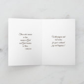 Golden 50th Wedding Anniversary Crucifix Scripture Card (Inside)