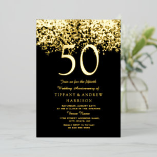 Golden 50th Wedding Anniversary Gold