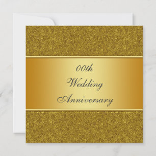 Golden 50th Wedding Anniversary Party Invitation
