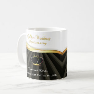 Golden 50th Wedding Religious Anniversary Coffee Mug