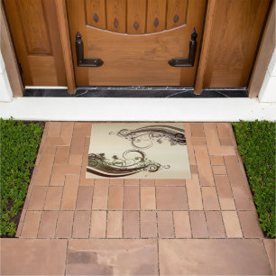 Golden Abstract Doormat
