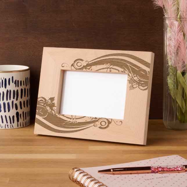 Golden Abstract Etched Frames (Left)