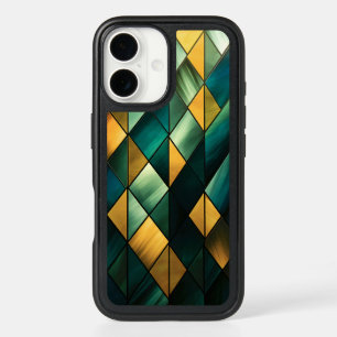 Golden Abstract Green Geometric 