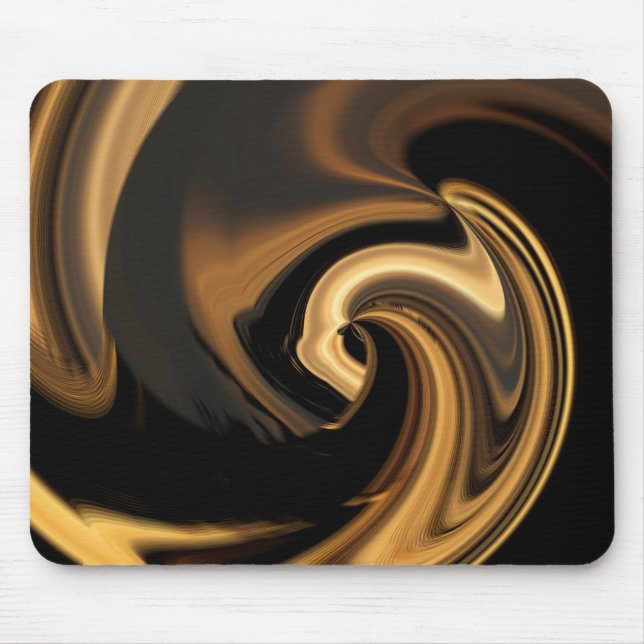 Golden Abstract Heart Mousepad (Front)