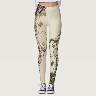 Golden Abstract Leggings