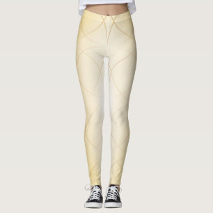Golden abstract lines leggings