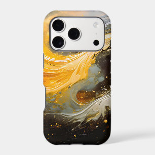 Golden Abstract Marble Modern Waves