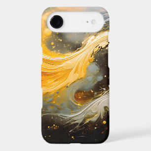 Golden Abstract Marble Modern Waves