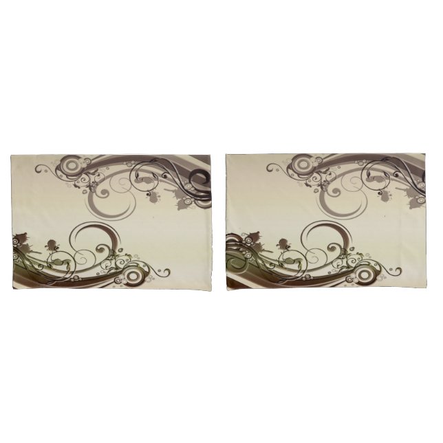 Golden Abstract Pillowcase (Front-Set)