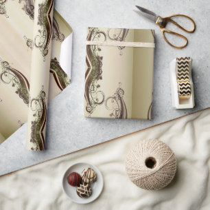 Golden Abstract Wrapping Paper