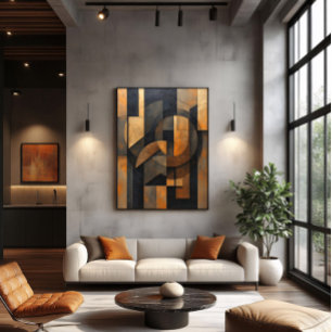 Golden Abstraction Canvas Print