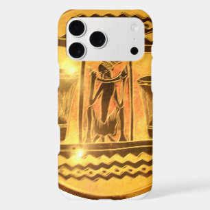 Golden African Ethnic Art Print Design