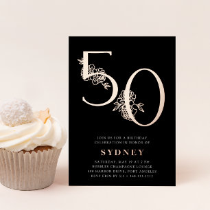 Golden Age   50th Birthday Party Rose Gold