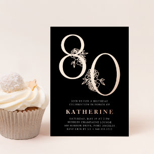 Golden Age 80th Birthday Party Rose Gold