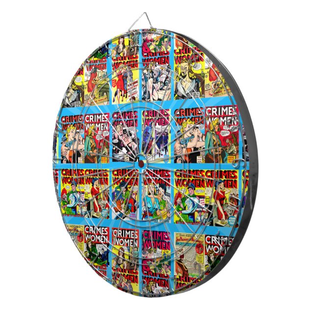 Golden Age Adventure Comic Covers, Crimes By Women Dartboard (Front Right)