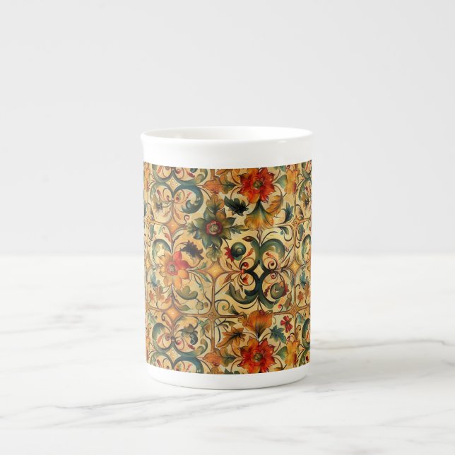 Golden Age Botanical  Bone China Mug (Front)