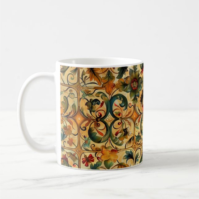 Golden Age Botanical  Coffee Mug (Left)