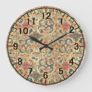 Golden Age Botanical Large Clock