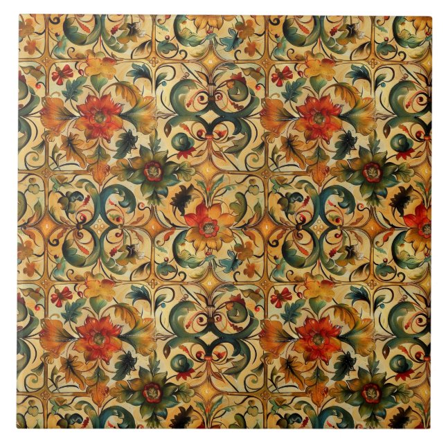 Golden Age Botanical  Tile (Front)