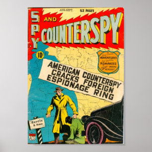 Golden Age Comic Art - Spy and Counterspy Poster