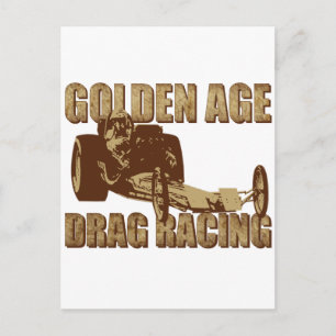 golden age drag racing digger dragster postcard