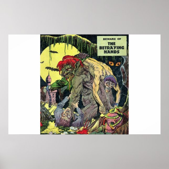 Golden age horror comics |40s Scary comics Poster (Front)