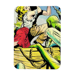 Golden age horror comics  60s Scary comics Magnet