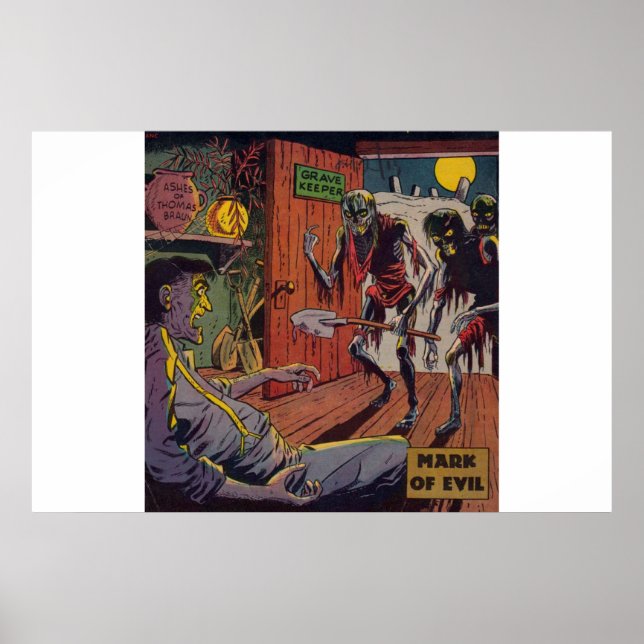 Golden age horror comics |70s Scary comics Poster (Front)