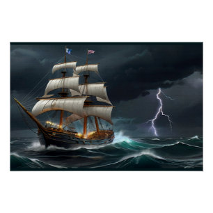 Golden Age of Pirate Ships Poster