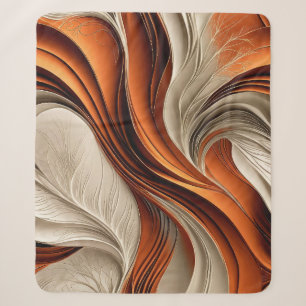 Golden Air – Copper and Bronze Abstract Sherpa Blanket