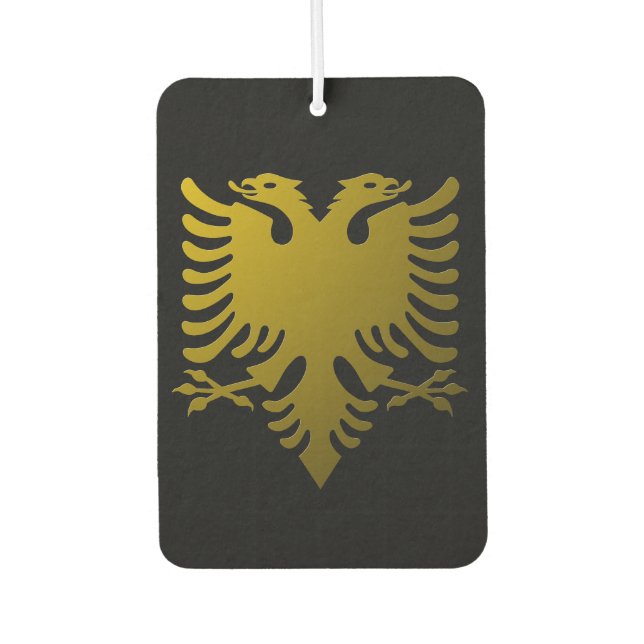 Golden Albanian coat of arms Car Magnet Air Freshener (Front)